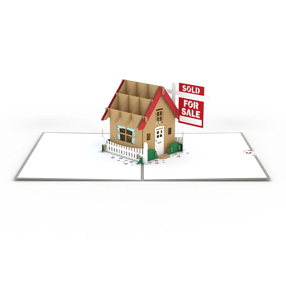 Lovepop Brown House for Sale Pop-Up Card