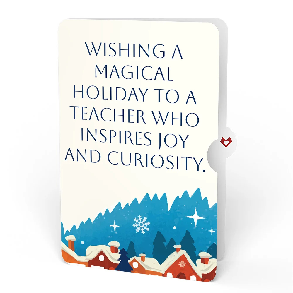Lovepop Night Sky Santa Sleigh Christmas Pop-Up Card and Snow Village Sentiment Set for Teacher - Image 4