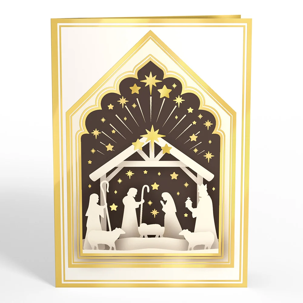 Lovepop Elegant Nativity Pop-Up Card - Image 4