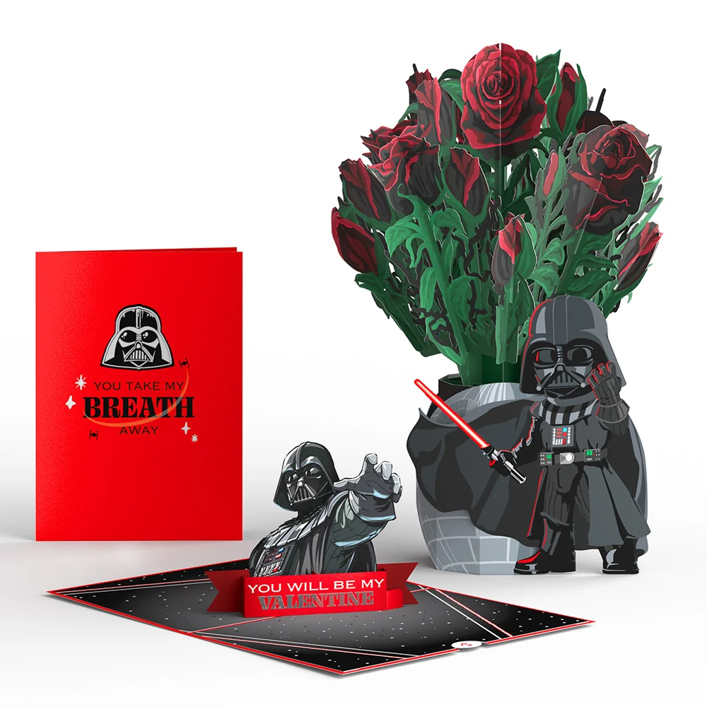 Lovepop Star Wars Darth Vader Take My Breath Away Pop-Up Card & Flower Buds Bouquet Bundle