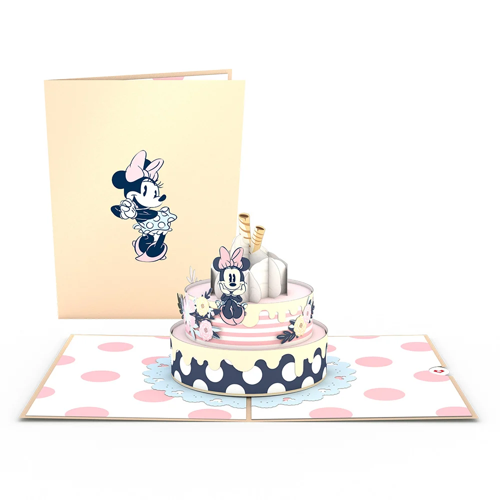 Lovepop Disney's Minnie Mouse Birthday Cake Pop-Up Card Cream