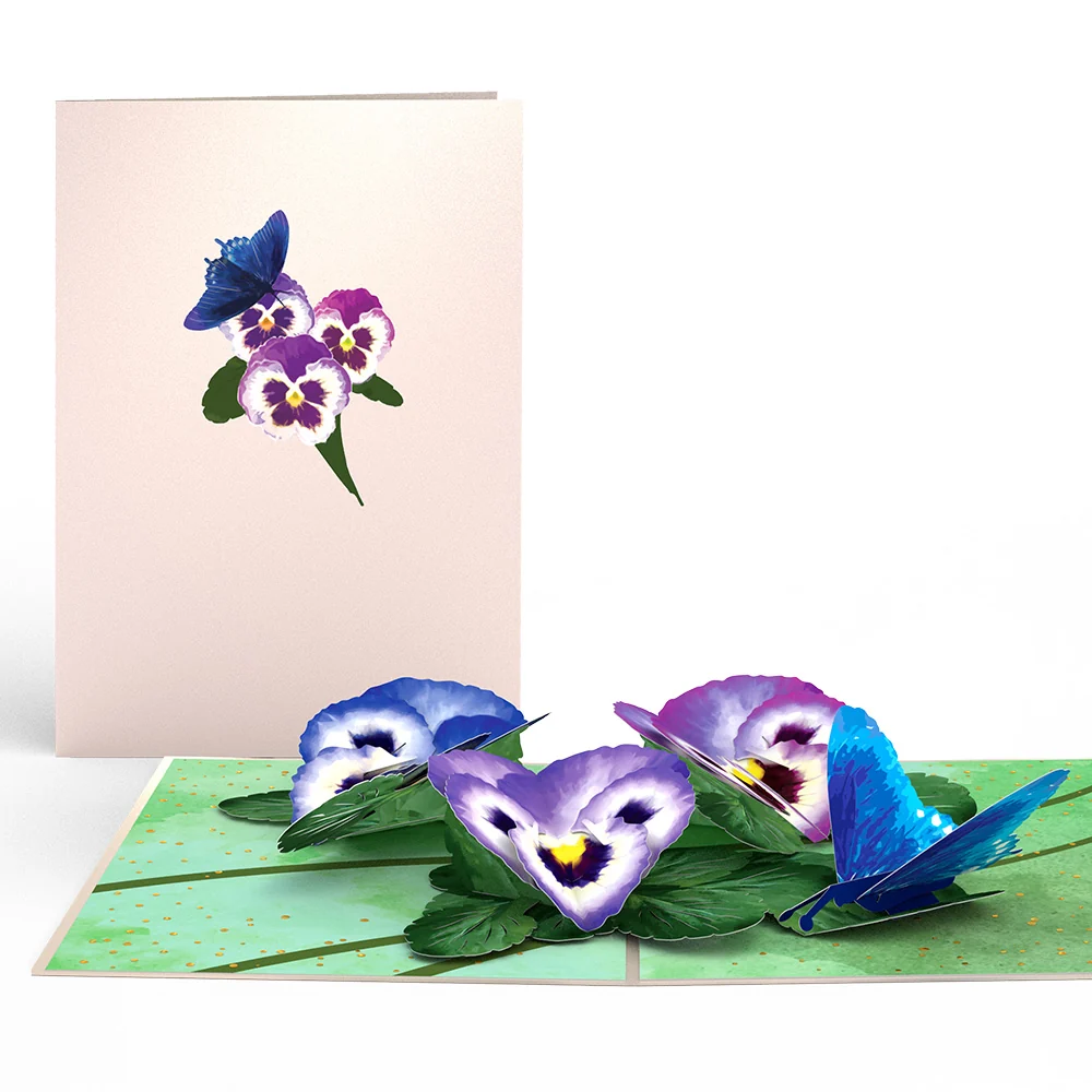 Lovepop Pansies Pop-Up Card