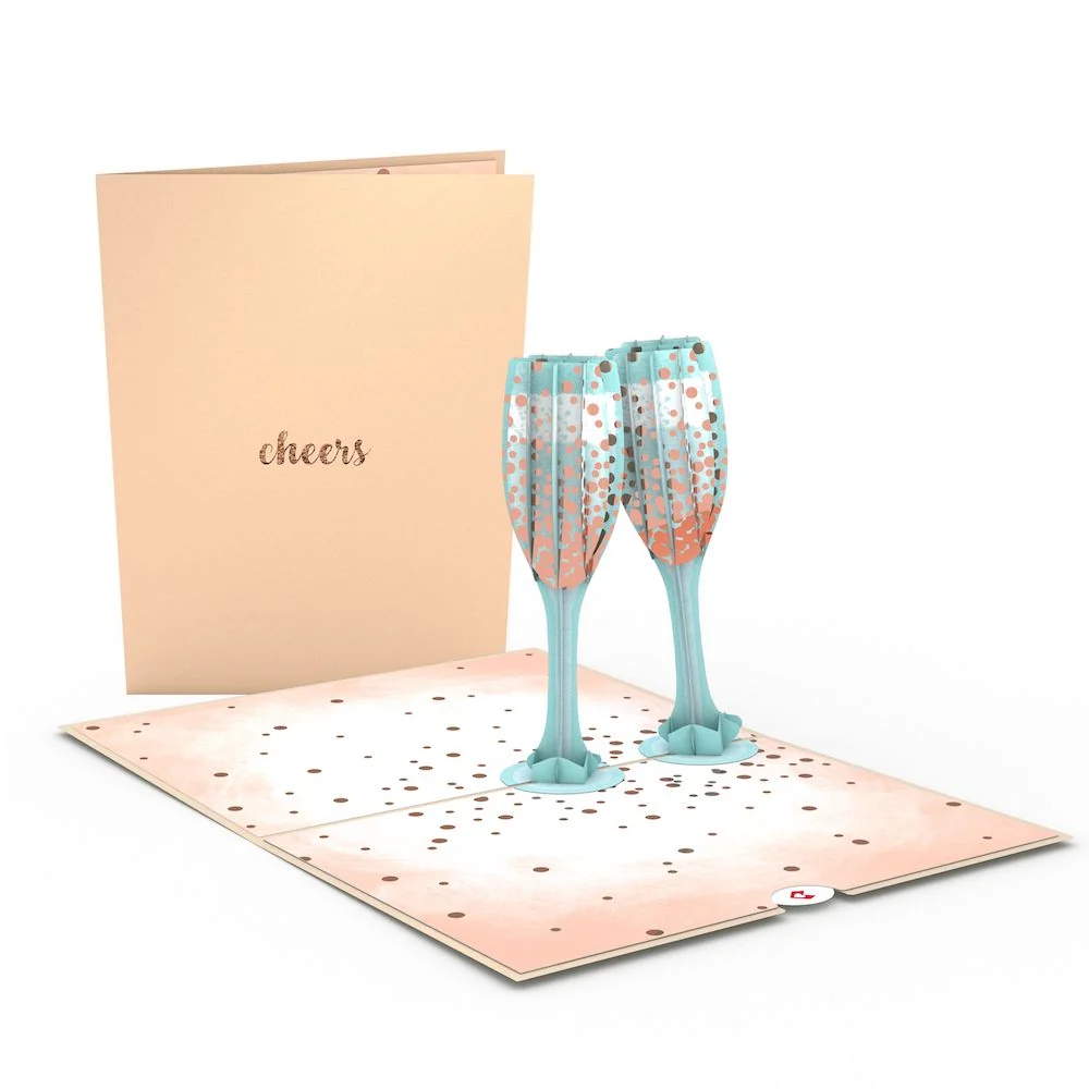 Lovepop Champagne Toast Pop-Up Card Glass - Image 6