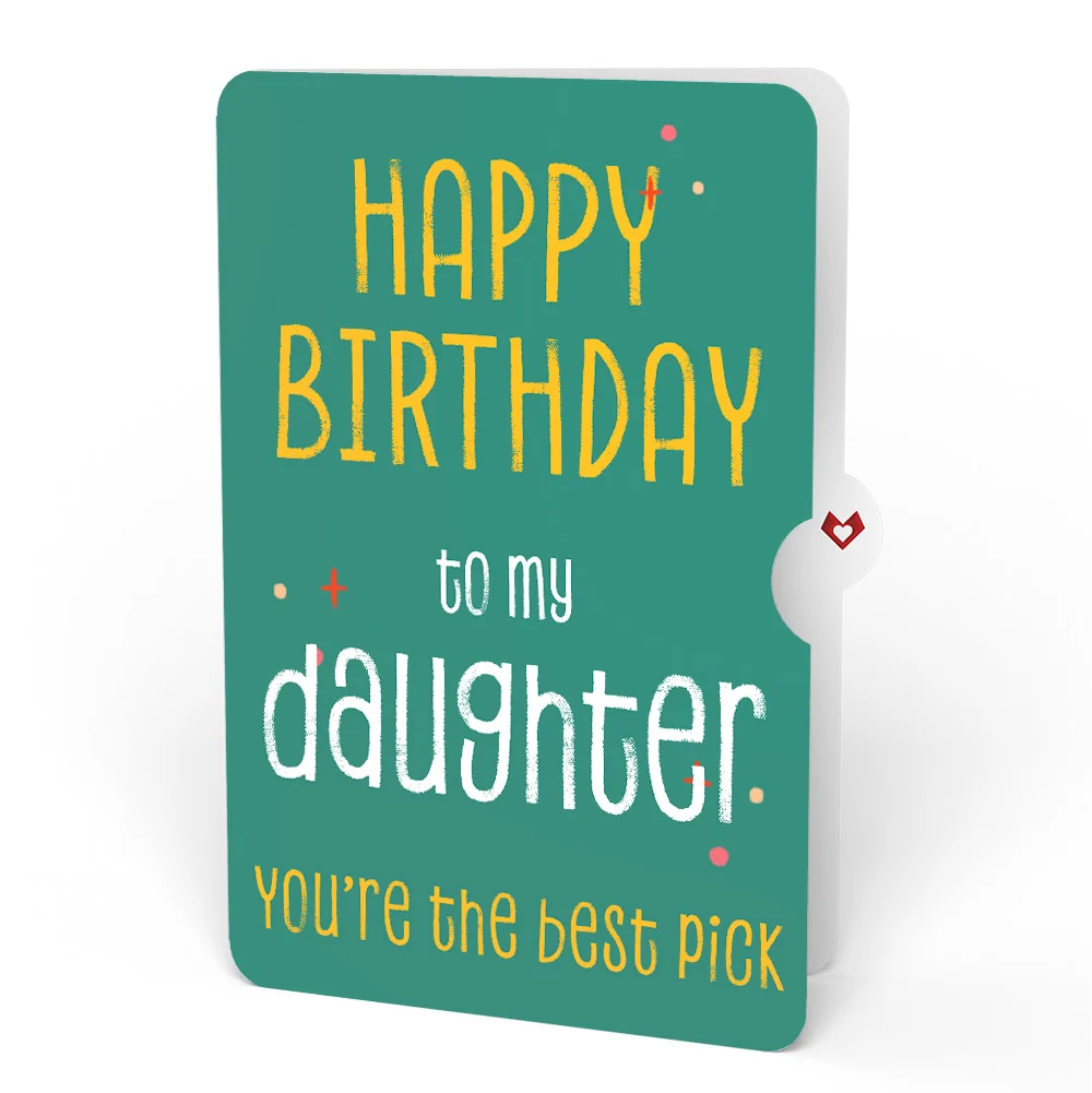 Lovepop Pick You Every Time Birthday Pop-Up Card and Sentiment Set for Daughter Glass - Image 4
