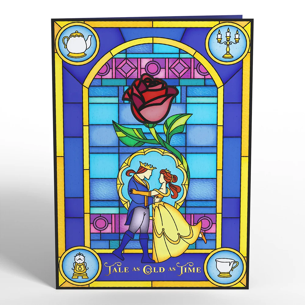 Lovepop Disney’s Beauty and the Beast Suncatcher Card & Flower Buds Bouquet Bundle - Image 5