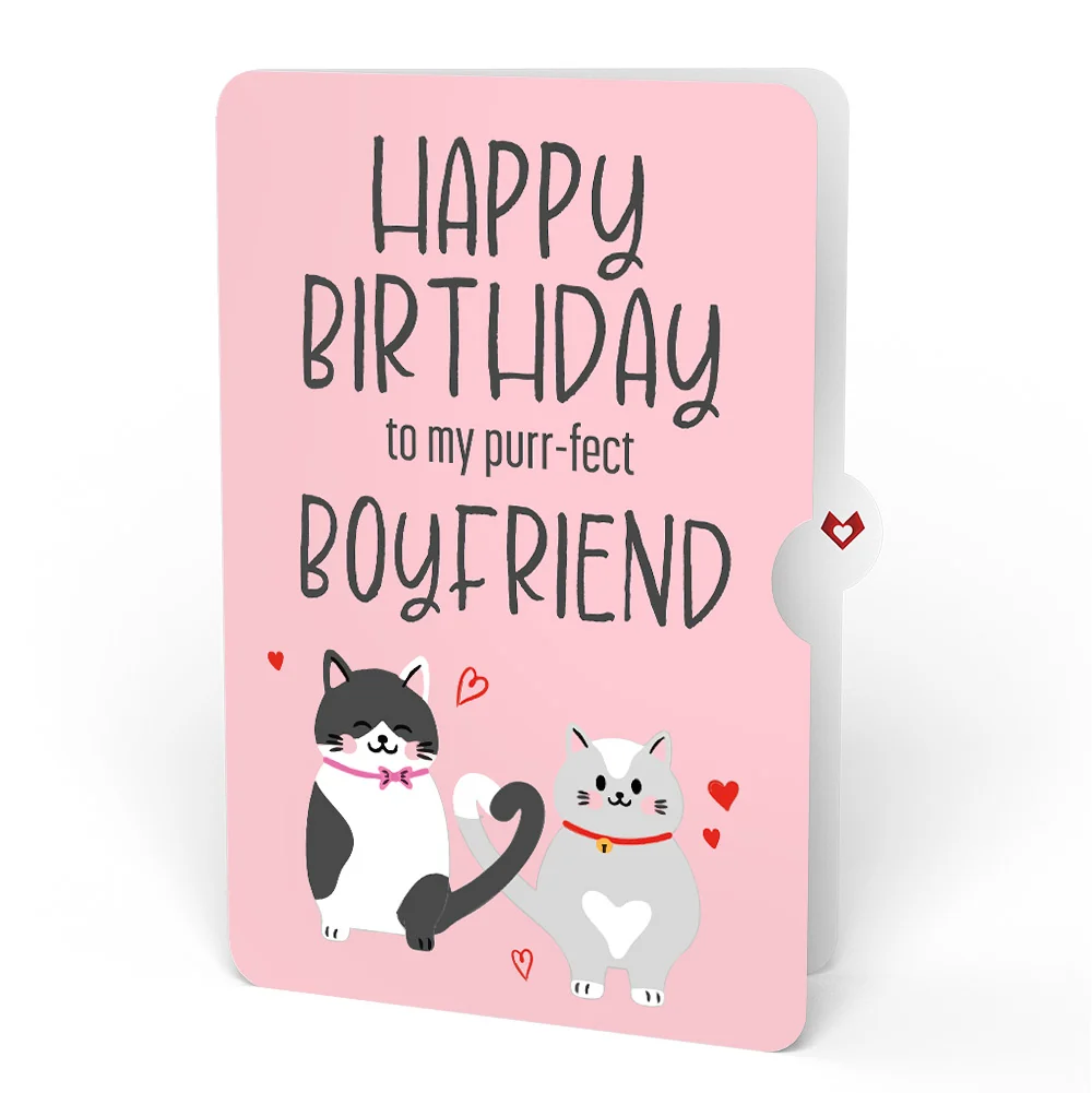 Lovepop Love Cats Birthday Pop-Up Card and Sentiment Set for Boyfriend - Image 4