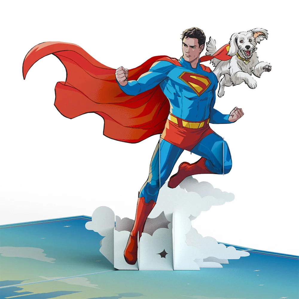 Lovepop Superman and Krypto Epic Birthday Pop-Up Card - Image 2
