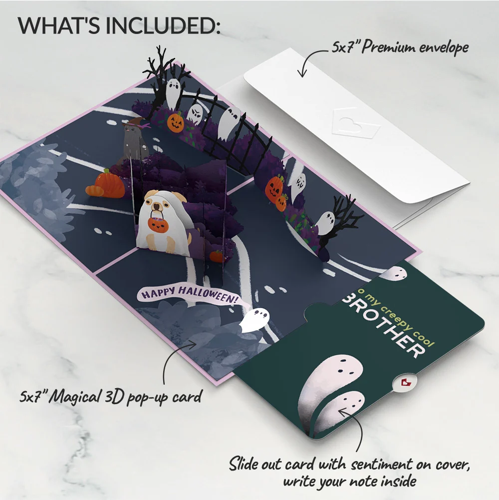 Lovepop 'Oohh, Spooky' Halloween Pop-Up Card and Sentiment Set for Brother - Image 2