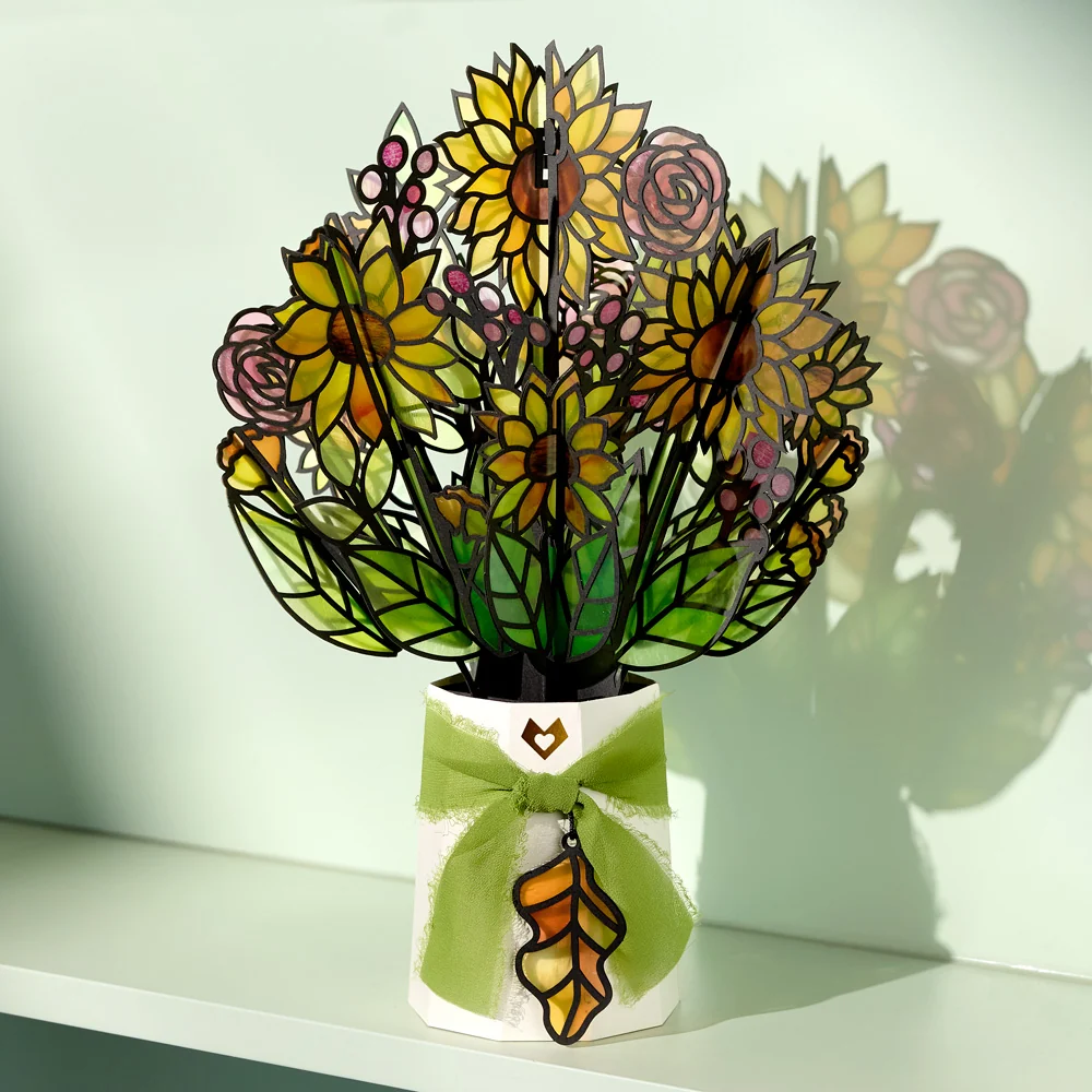 Lovepop Golden Hour Sunflower Suncatcher Bouquet Vase - Image 7