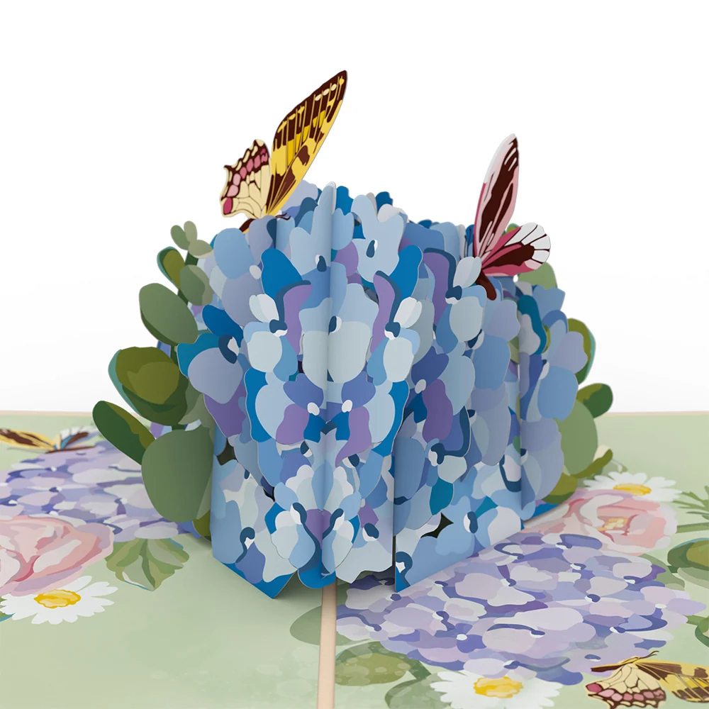 Lovepop Hydrangea Butterflies Mother's Day Pop-Up Card and Sentiment Set for Daughter-in-law - Image 3