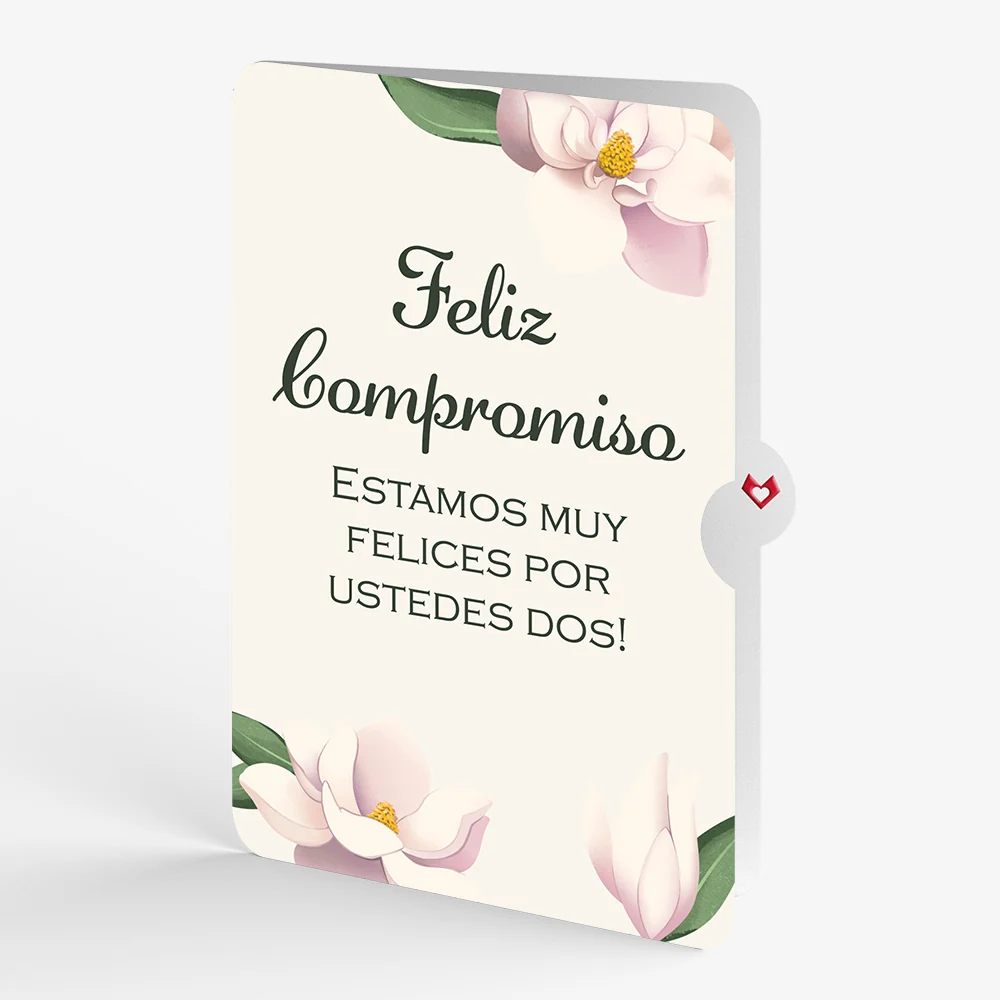 Lovepop Pink Magnolia Tree Engagements Pop-Up Card and Spanish Celebrating Your Love Sentiment Set Cream - Image 4