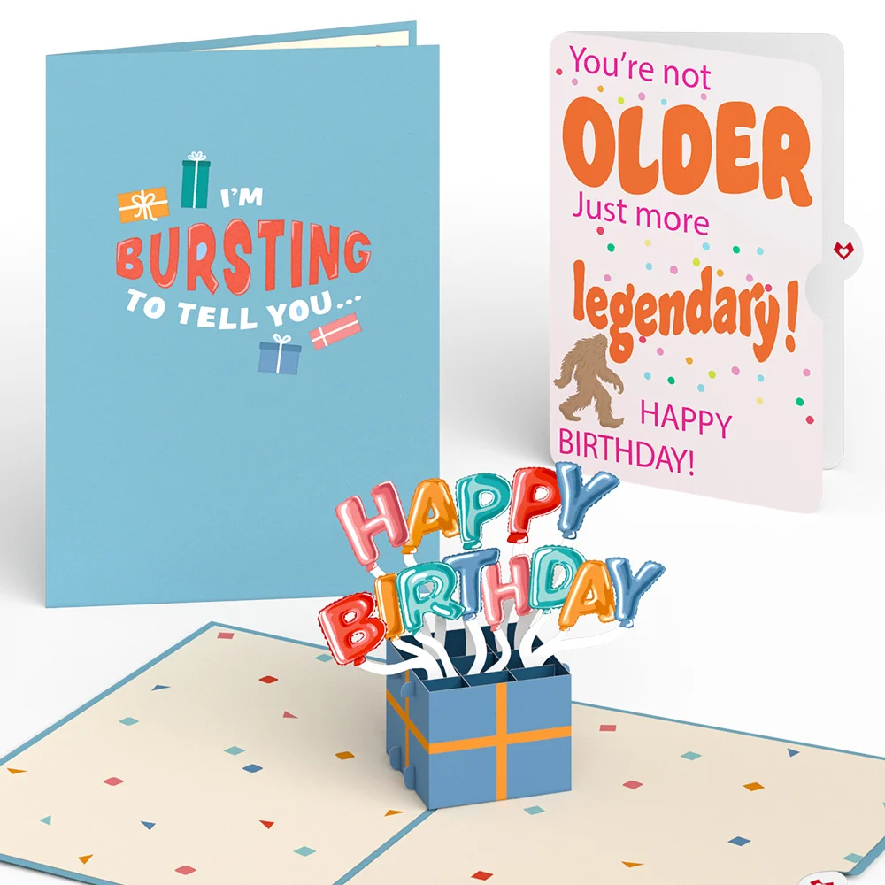 Lovepop Happy Birthday Burst Pop-Up Card and Not Older Just More Legendary Sentiment Set