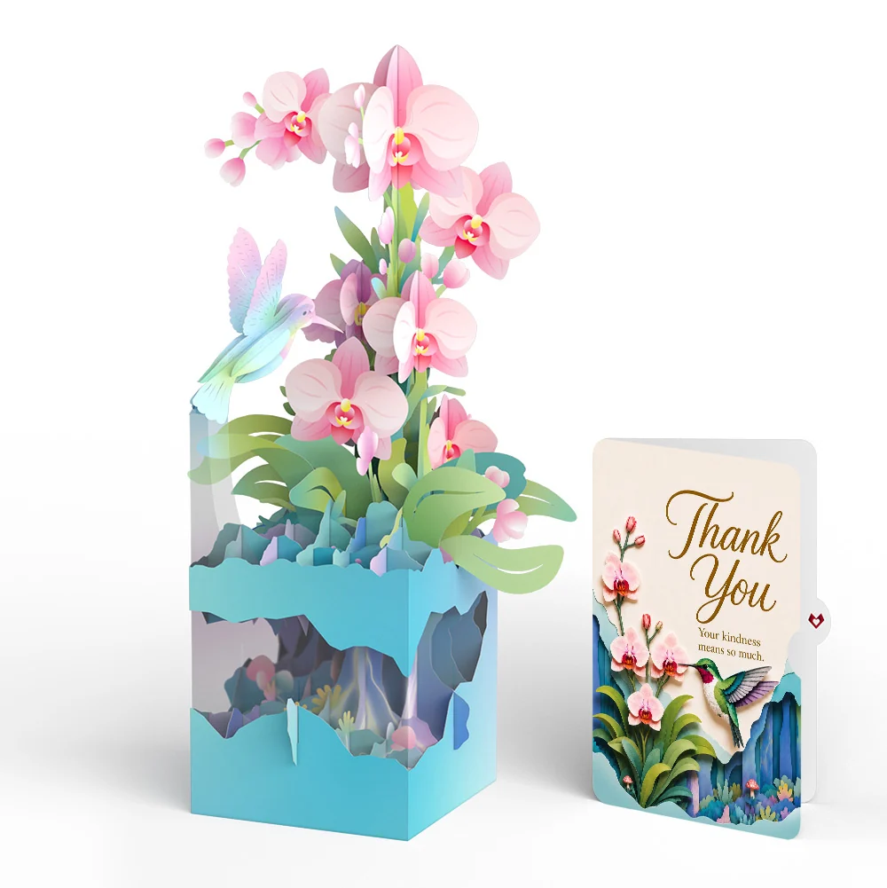 Lovepop Hummingbird Thank You Unboxed Pop-Up Paper Sculpture and Sentiment Set