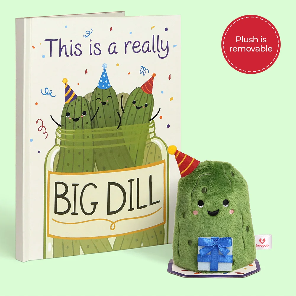 Lovepop 'Big Dill' Birthday Pickle Plushpop Card