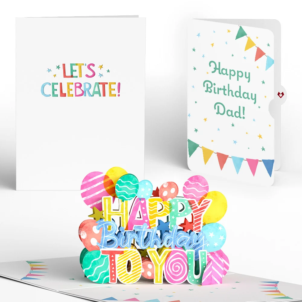 Lovepop Let's Celebrate Birthday Pop-Up Card and Sentiment Set for Dad