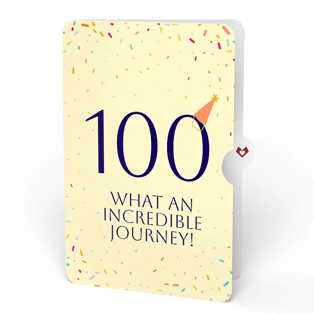 Lovepop Happy 100th Birthday Balloons Music and Lights Pop-Up Card and Party Hat Sentiment Set - Image 4
