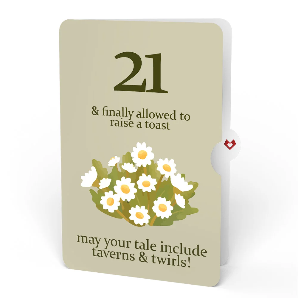 Lovepop Cheers to a New Chapter 21st Birthday Pop-Up Card and Sentiment Set Cream - Image 4