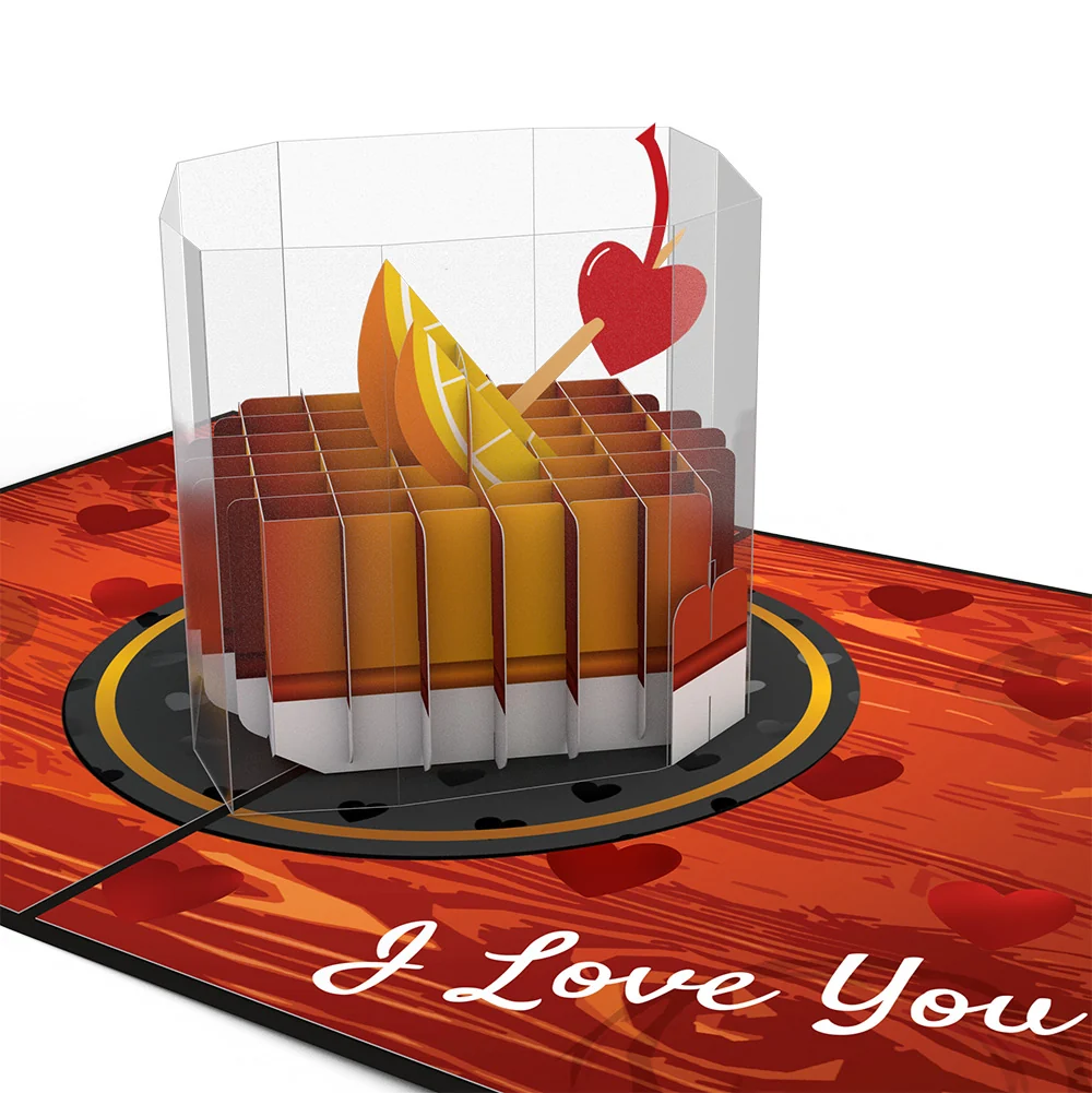 Lovepop Old Fashioned Love Valentine Pop-Up Card and Big Sweet Heart Sentiment Set Glass - Image 3