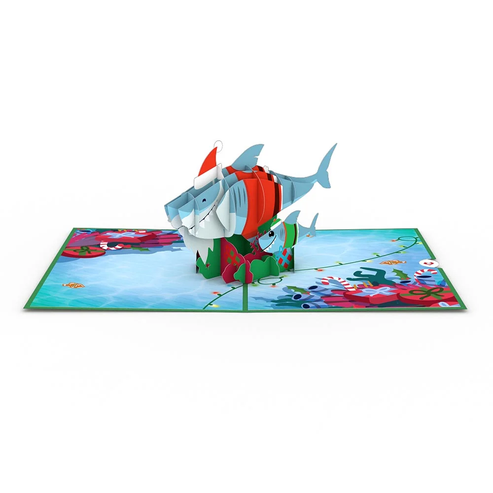 Lovepop Santa Shark Pop-Up Card - Image 3