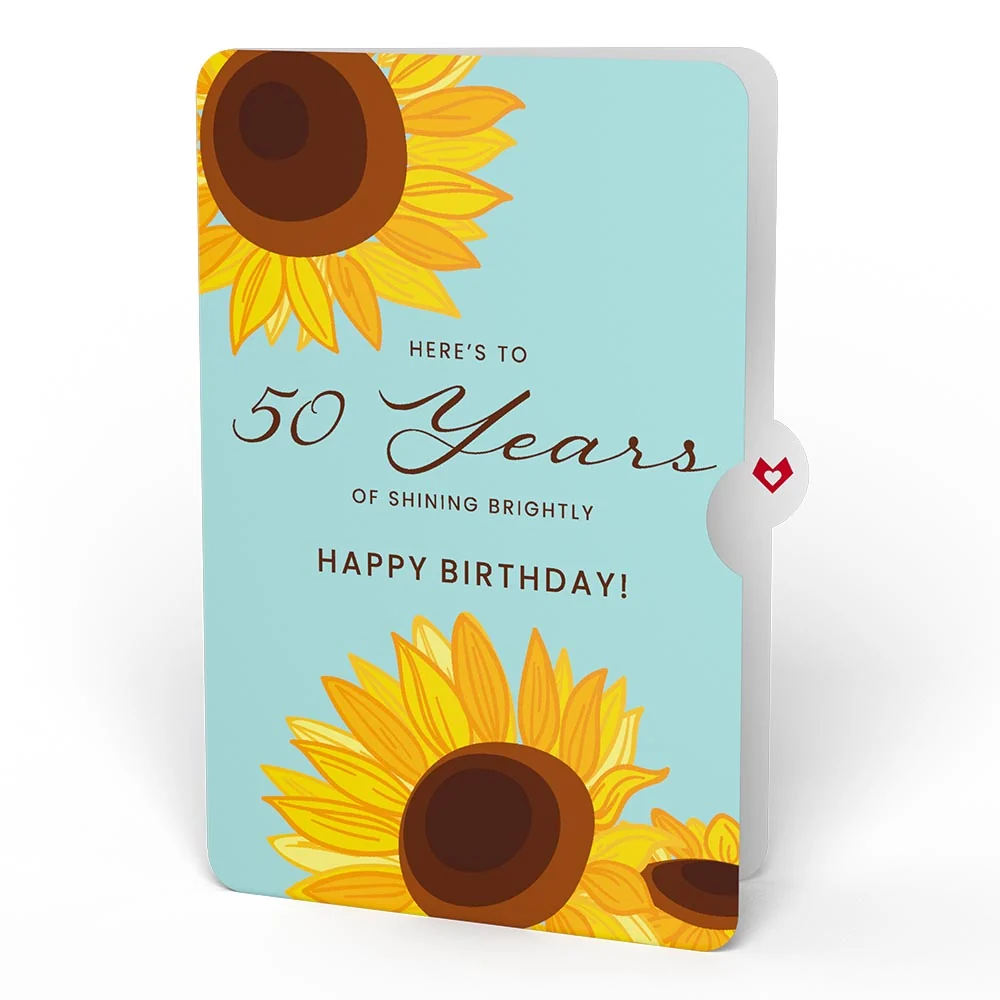 Lovepop Sunflower 50th Birthday Pop-Up Card and Sentiment Set - Image 4
