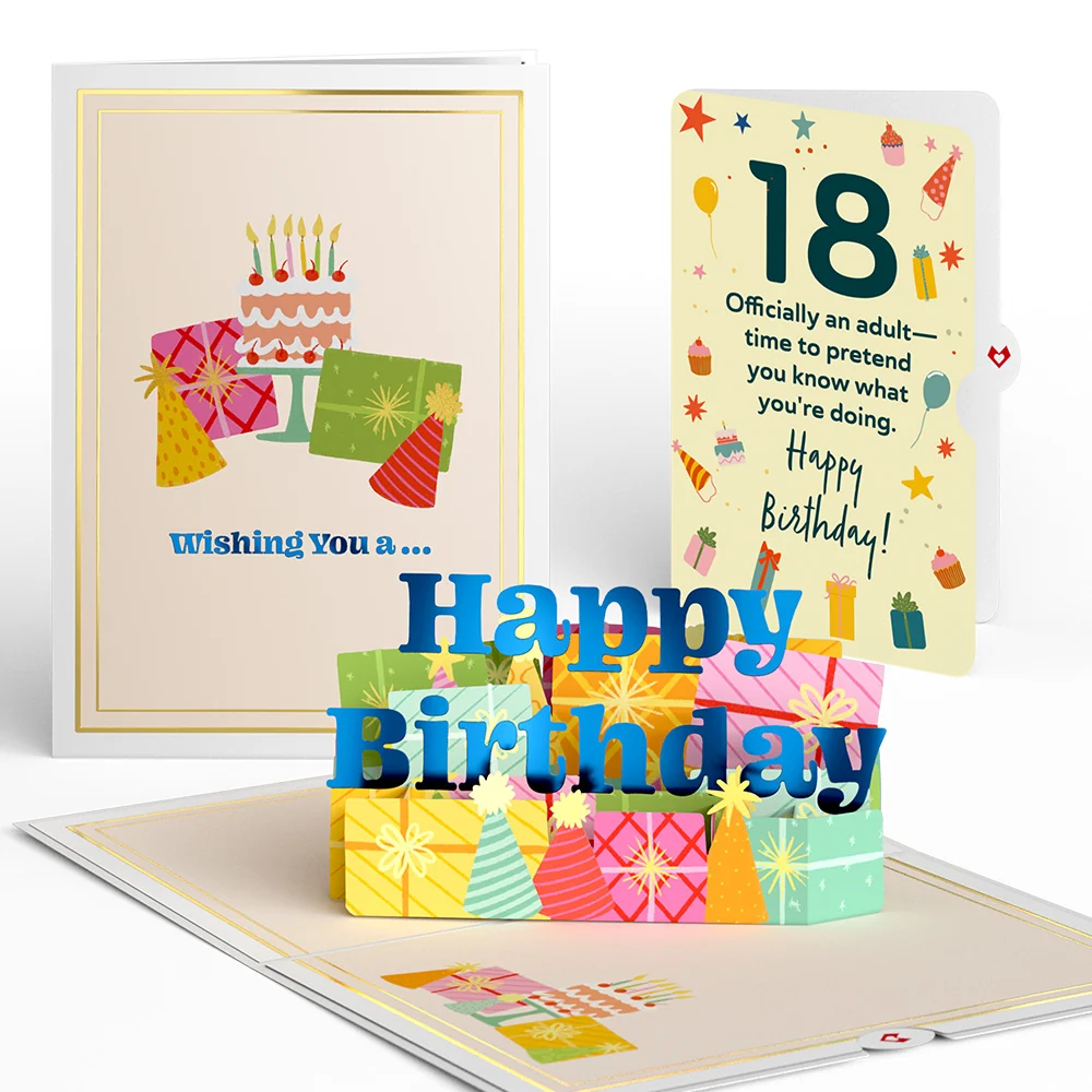 Lovepop Wishing You a Happy 18th Birthday Pop-Up Card and Sentiment Set