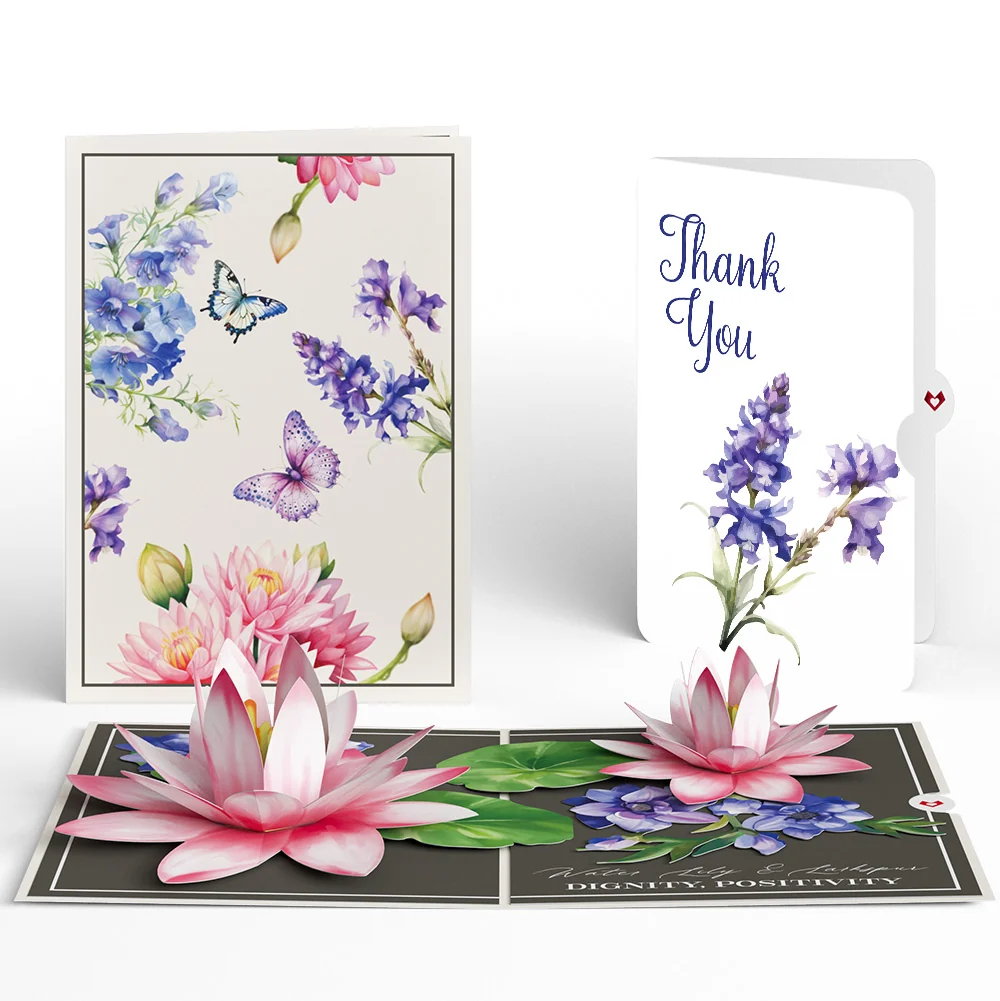 Lovepop Born to Bloom: July Birth Month Flowers Thank You Pop-Up Card and Sentiment Set