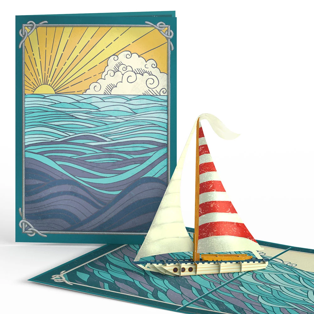 Lovepop Sailboat on the Horizon Pop-Up Card