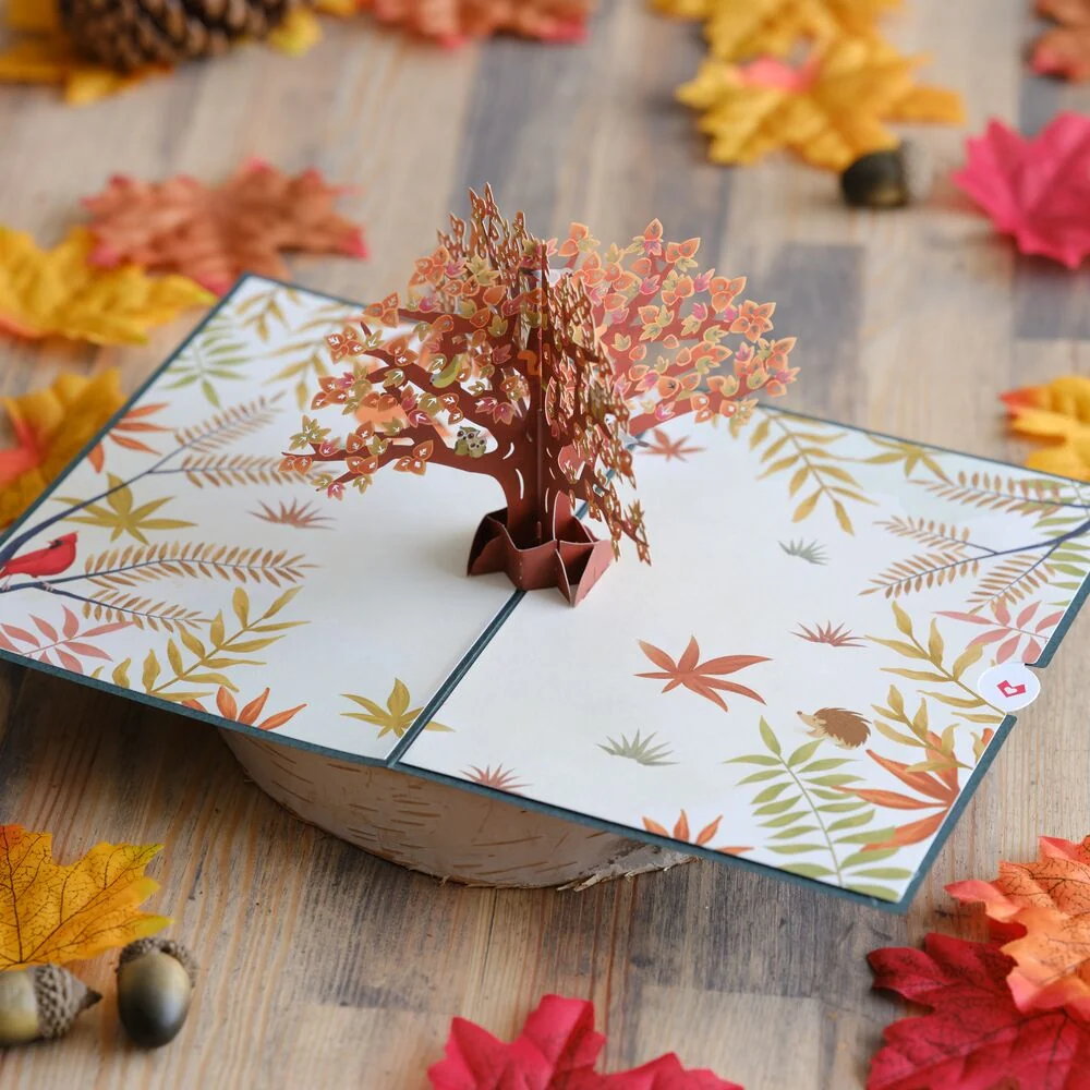 Lovepop Fall Woodland Animal Tree Pop-Up Card - Image 4