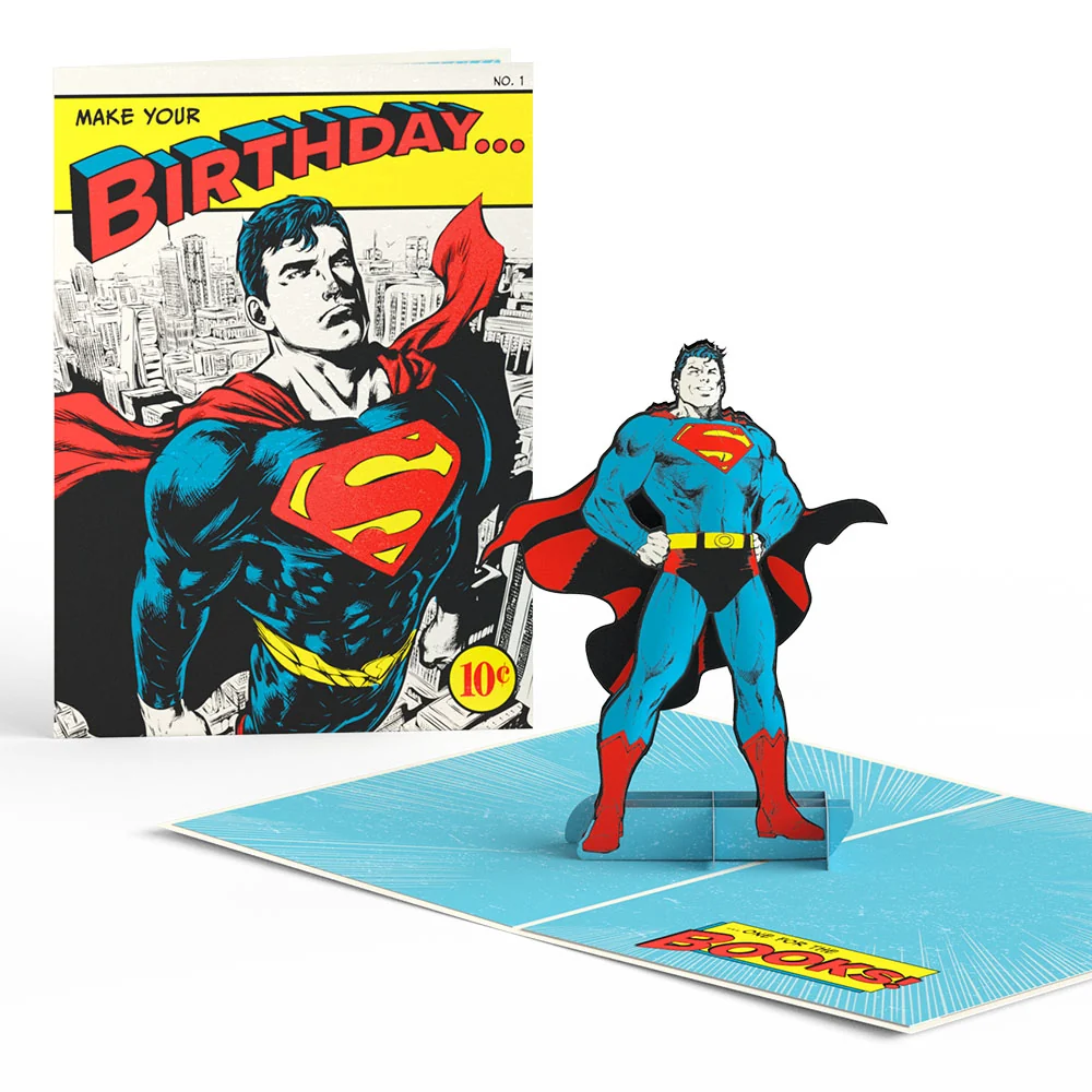 Lovepop Superman Comic Book Birthday Pop-Up Card