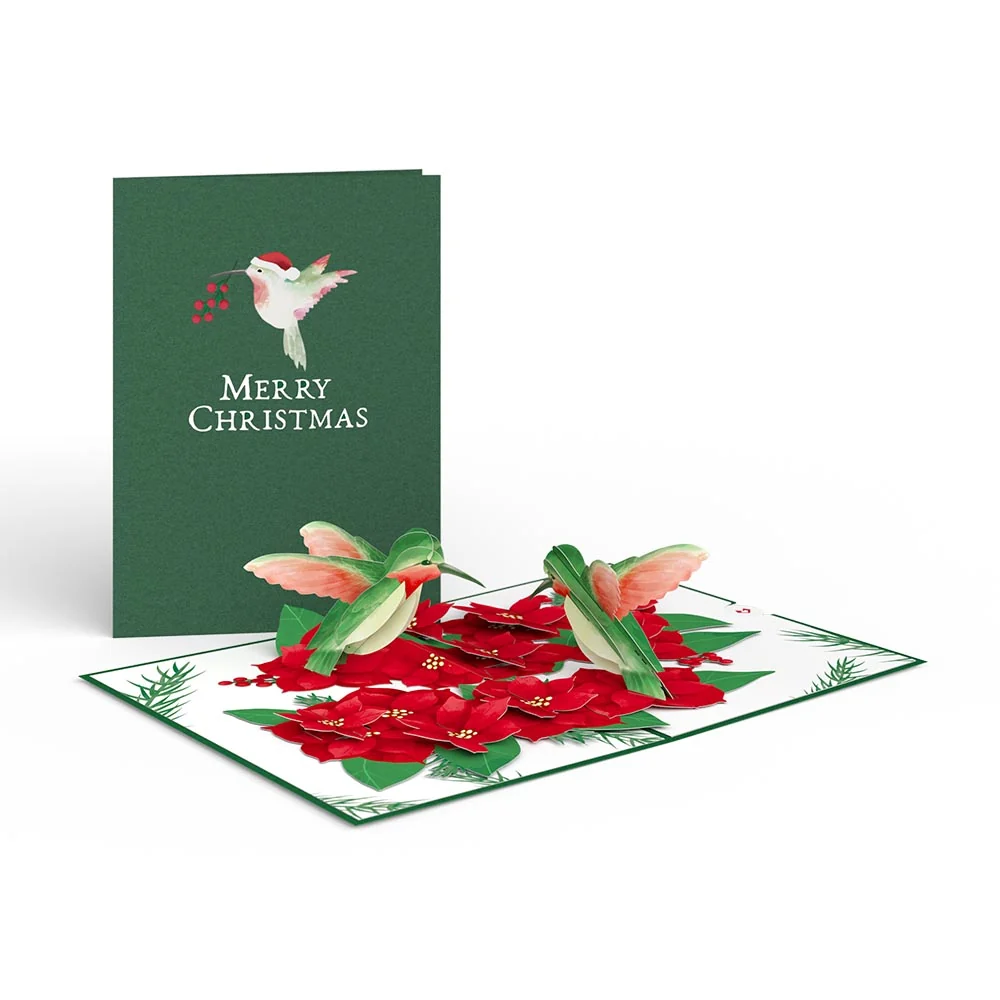 Lovepop Christmas Hummingbirds Pop-Up Card