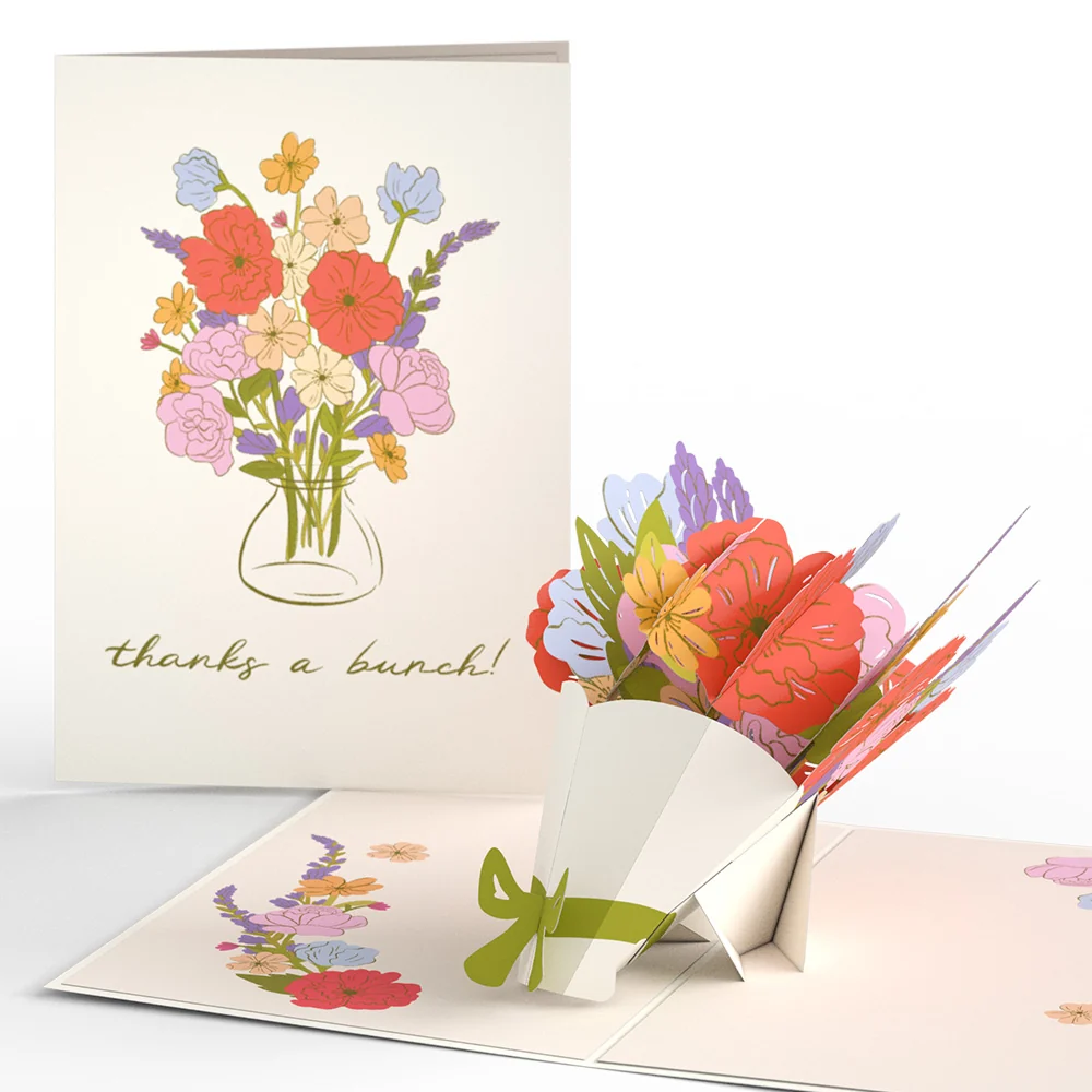 Lovepop Thanks a Bunch Bouquet Pop-Up Card