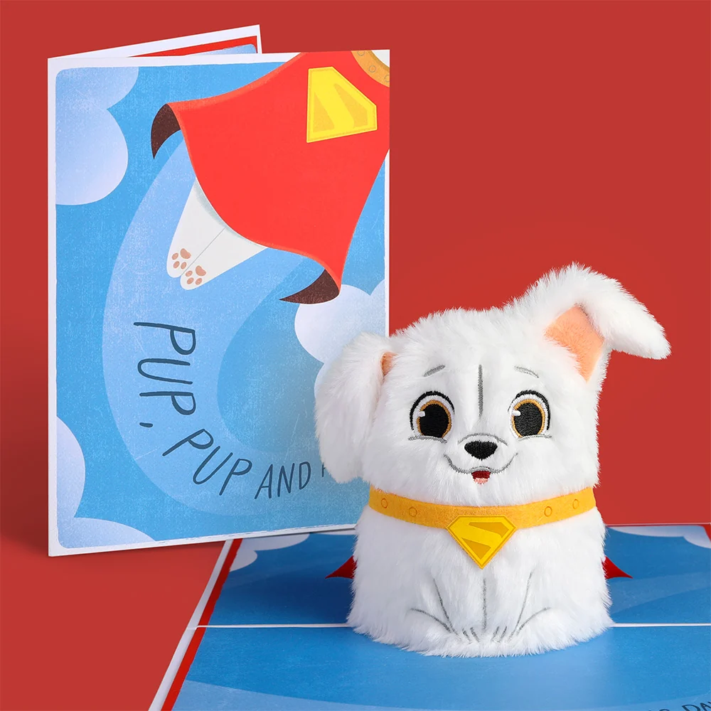 Lovepop Superman Krypto 'Paw-tastic Day' Plushpop Card