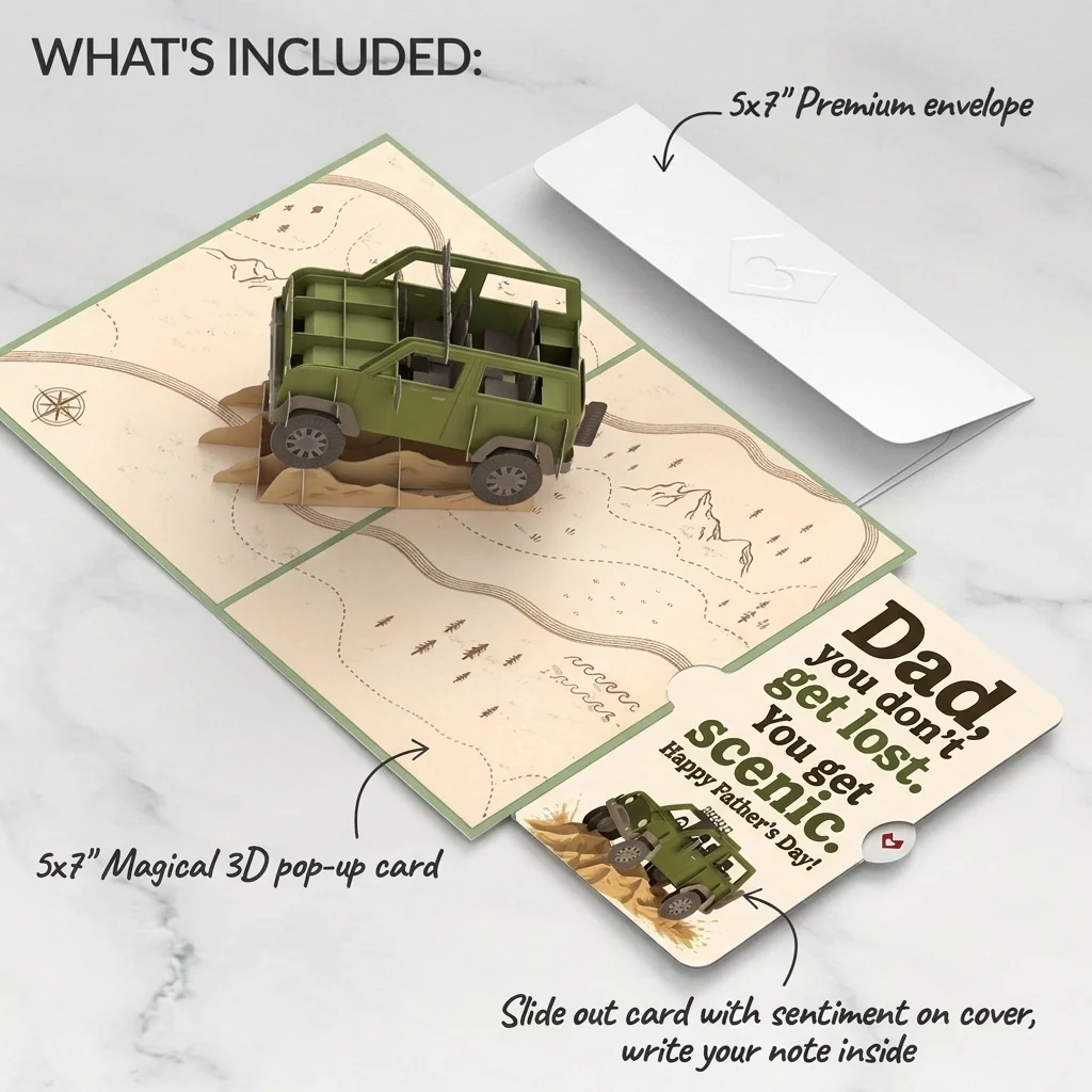 Lovepop Off-Road Adventure Father's Day Pop-Up Card and Sentiment Set for Dad Rack - Image 2