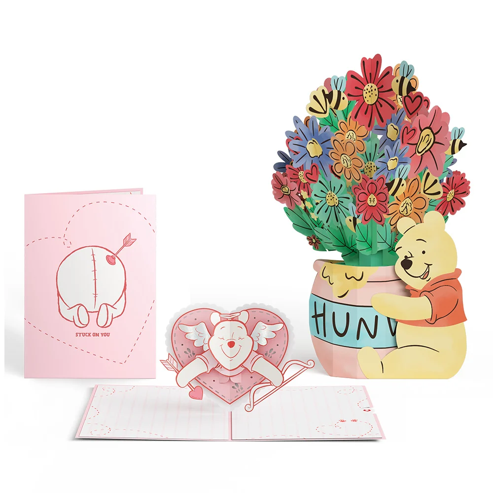 Lovepop Disney’s Winnie the Pooh Pop-Up Card & Flower Buds Bouquet Bundle