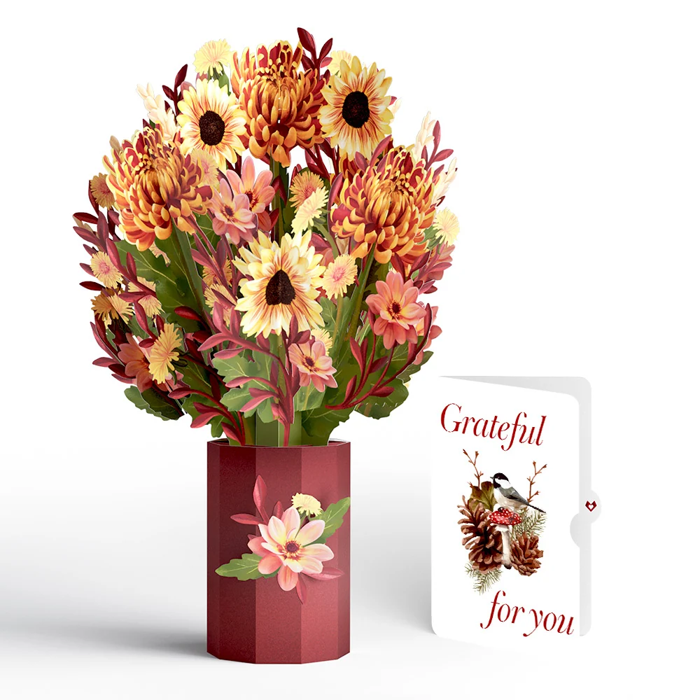 Lovepop Fall Sunshine Appreciation Bouquet and Sentiment Set Vase