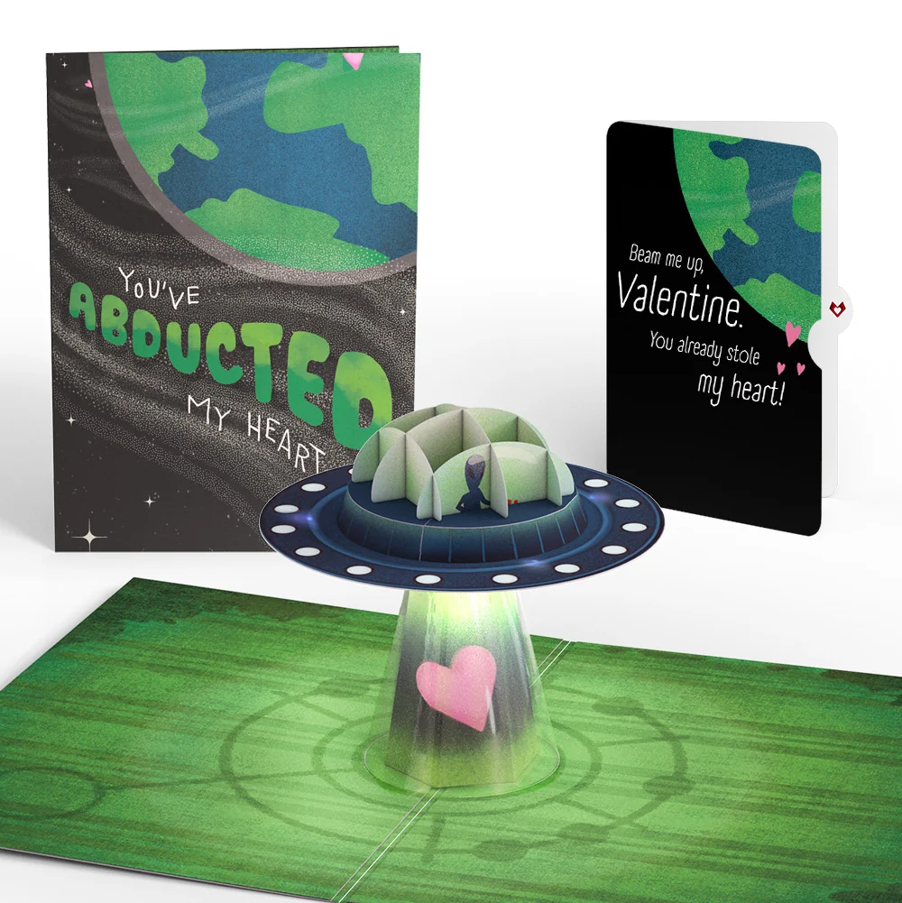 Lovepop You've Abducted My Heart Valentine Light-Up Pop-Up Card and Sentiment Set