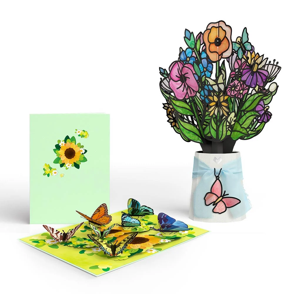 Lovepop Just Because Butterfly Pop-Up Card & Suncatcher Bouquet Bundle