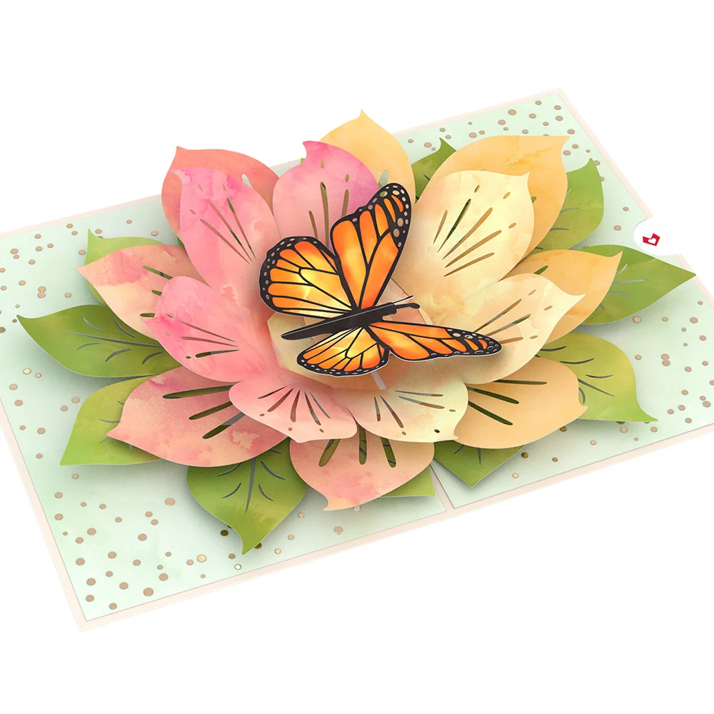 Lovepop Monarch Butterfly Bloom Mother's Day Pop-Up Card and Sentiment Set for Daughter-in-law - Image 3