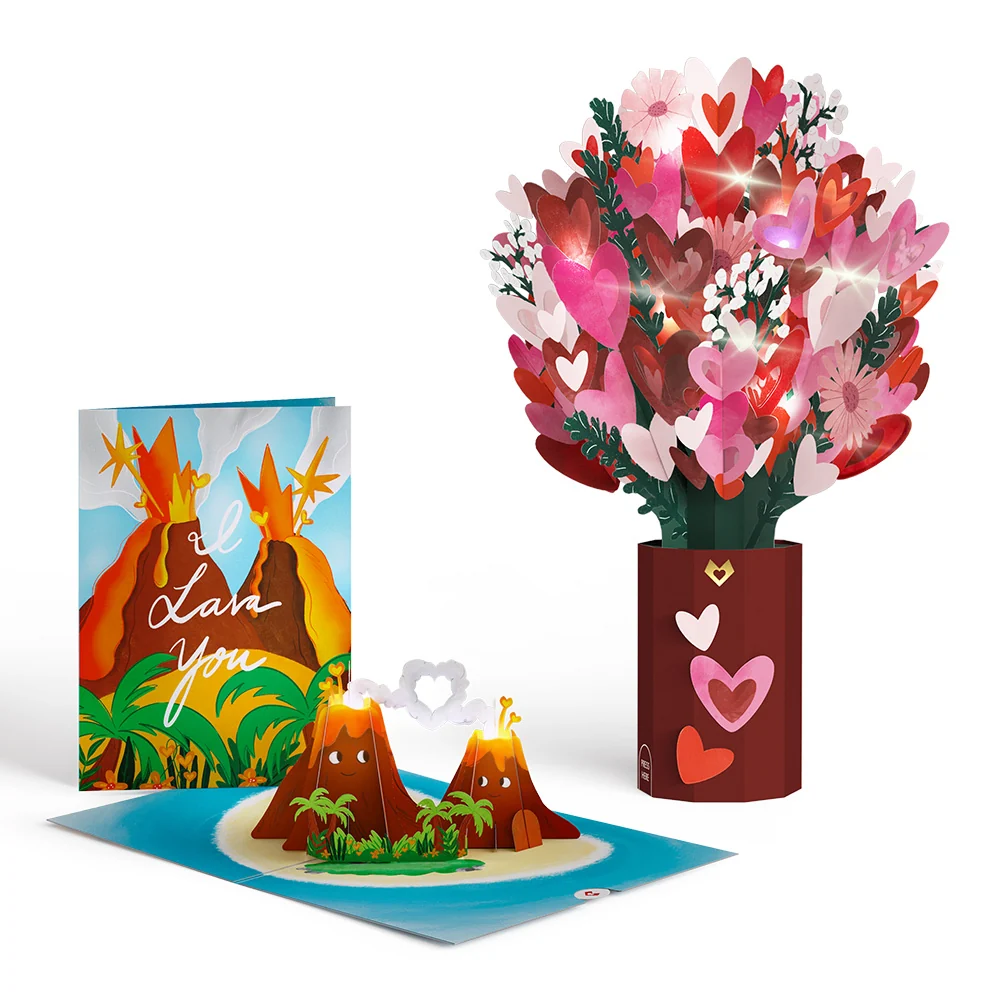 Lovepop I Lava You Light-Up Pop-Up Card & Bouquet Bundle