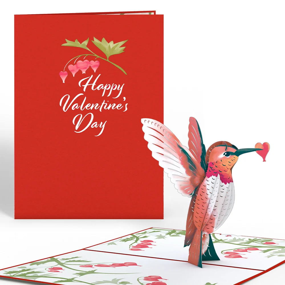 Lovepop Valentine’s Day Hummingbird Pop-Up Card Bottle