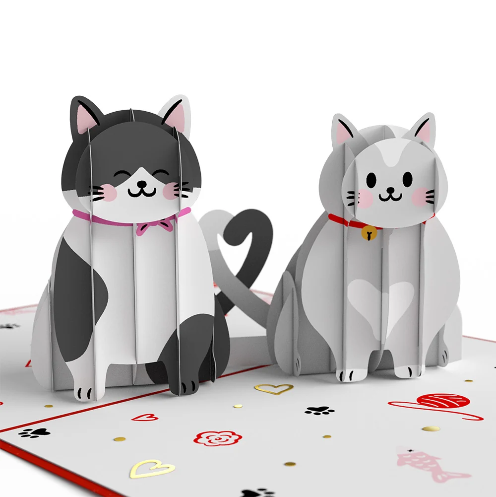 Lovepop Love Cats Birthday Pop-Up Card and Sentiment Set for Wife - Image 3