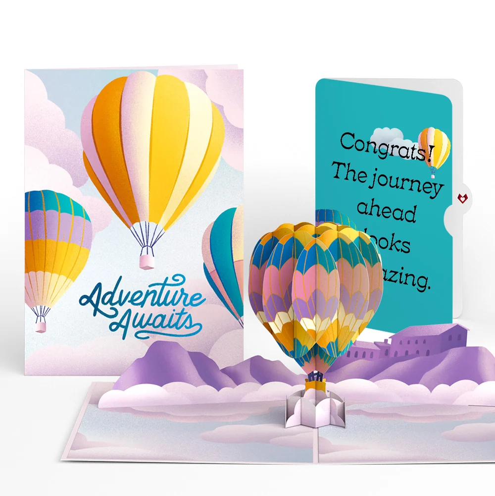 Lovepop Adventure Awaits Hot Air Balloon Congratulations Pop-Up Card and Sentiment Set