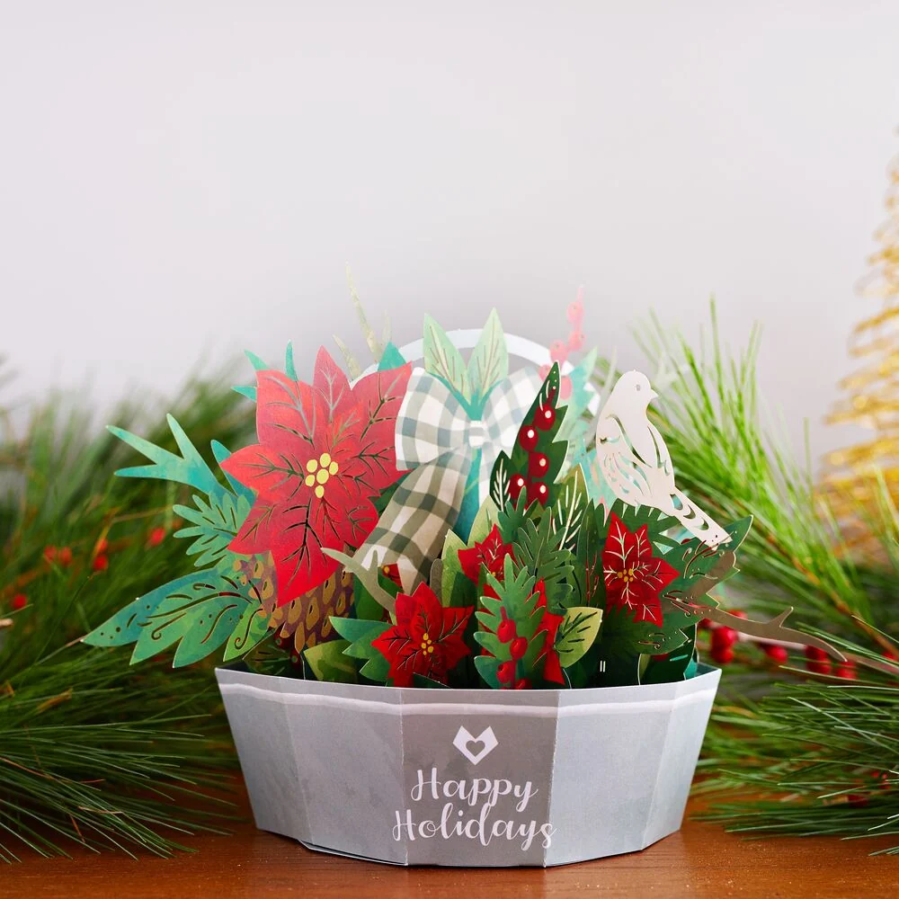 Lovepop Winter Flower Basket Decoration