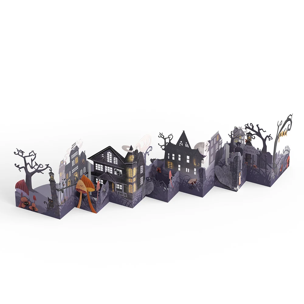 Lovepop Enchantingly Eerie Halloween Village Loooooong Card (Expands to 2 feet) - Image 6