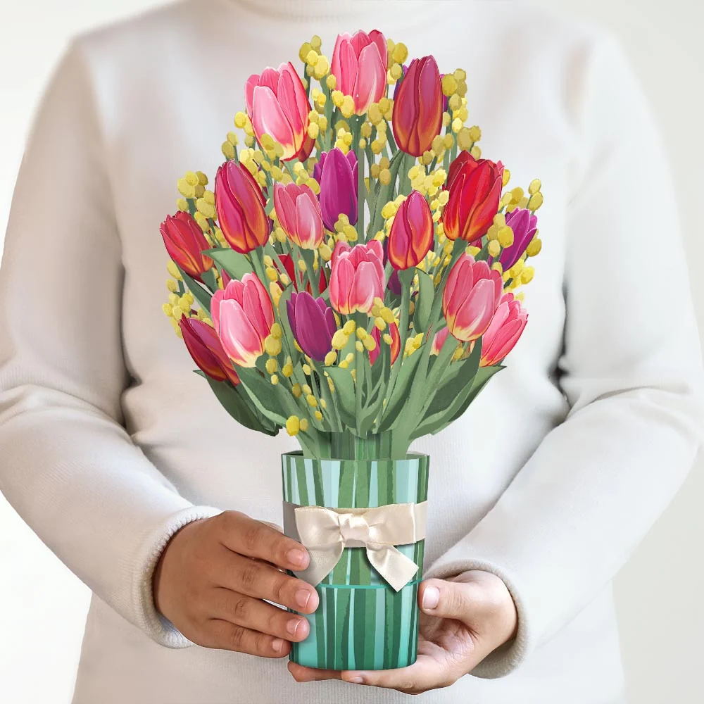 Lovepop Cheerful Tulips Bouquet
