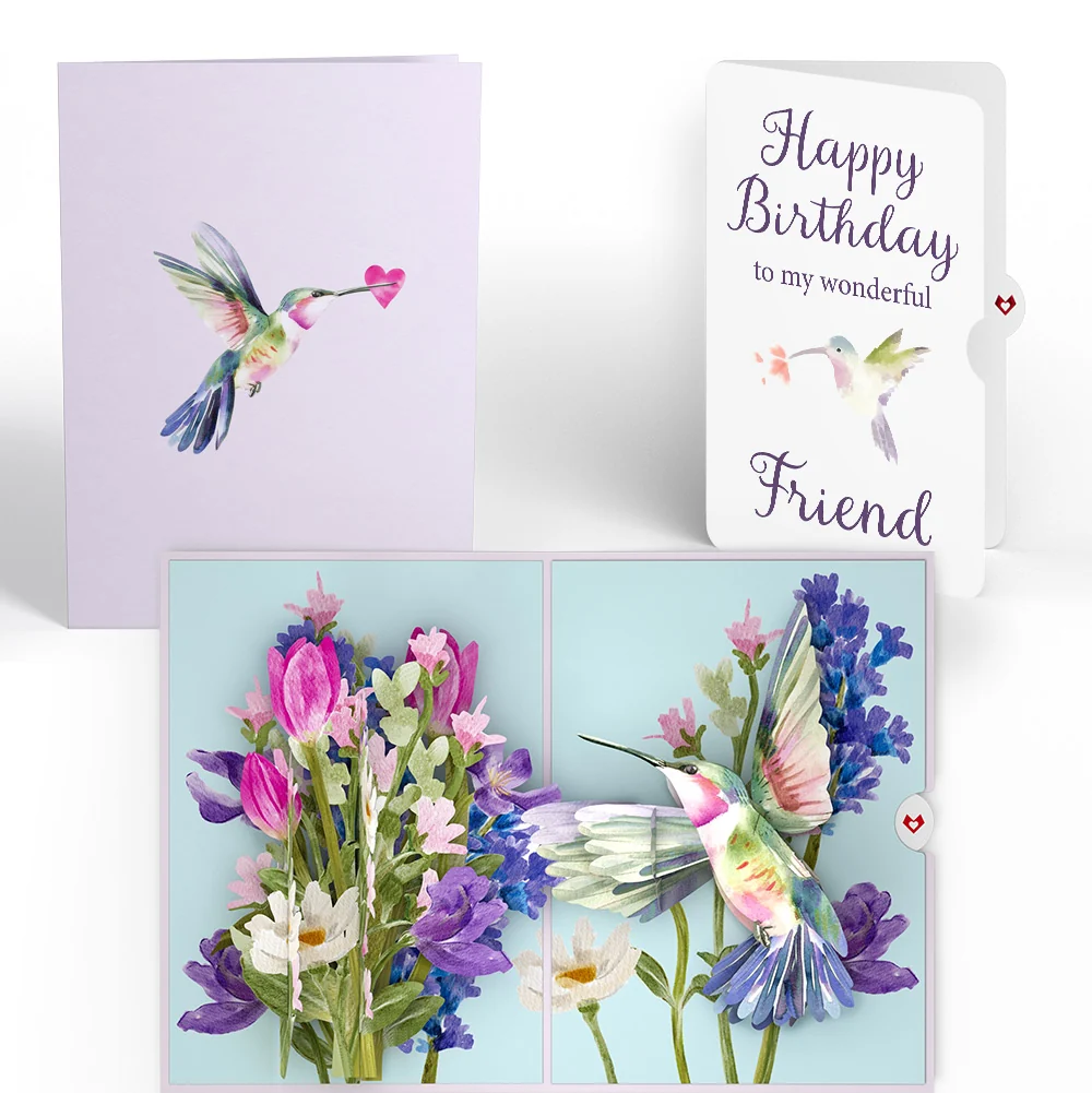 Lovepop Love in Bloom Hummingbird Birthday Pop-Up Card and Sentiment Set for Friend