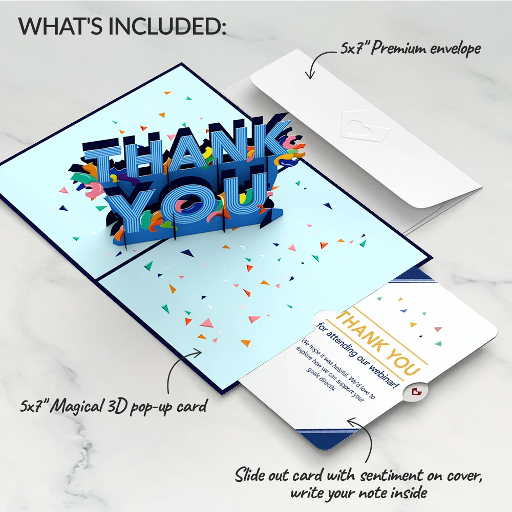 Lovepop Thank You Confetti Pop-Up Card and Exploring Your Goals Sentiment Set - Image 2