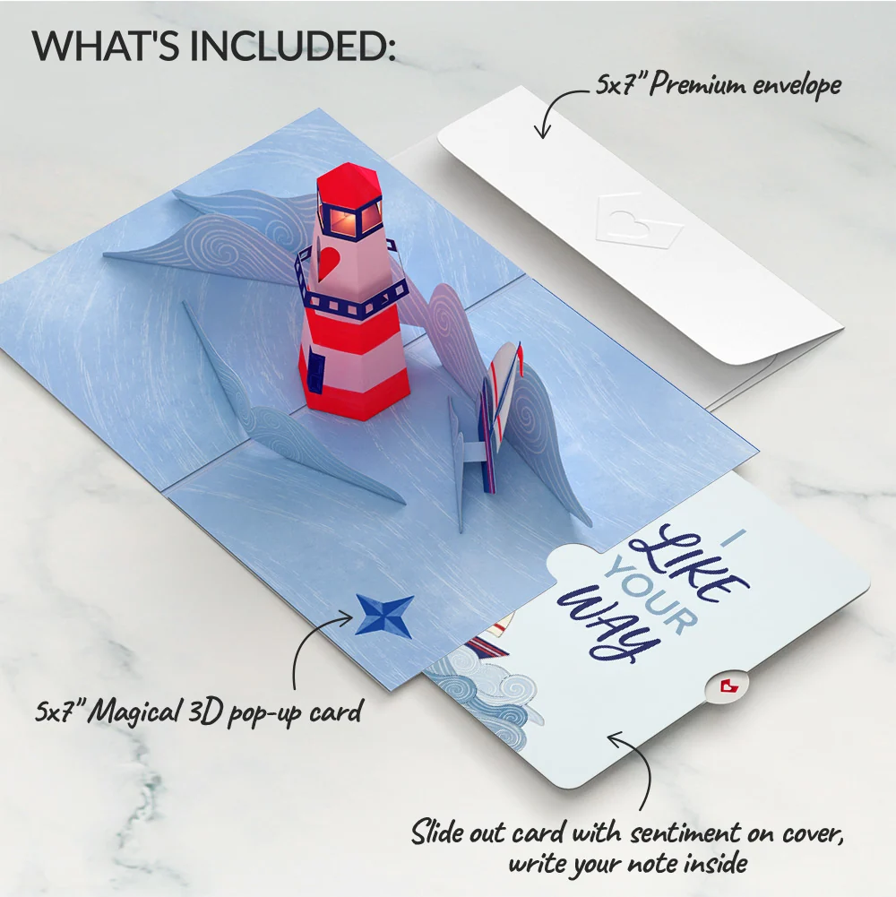 Lovepop Light of My Life Love Light-Up Pop-Up Card and Sailing Admiration Sentiment Set - Image 2