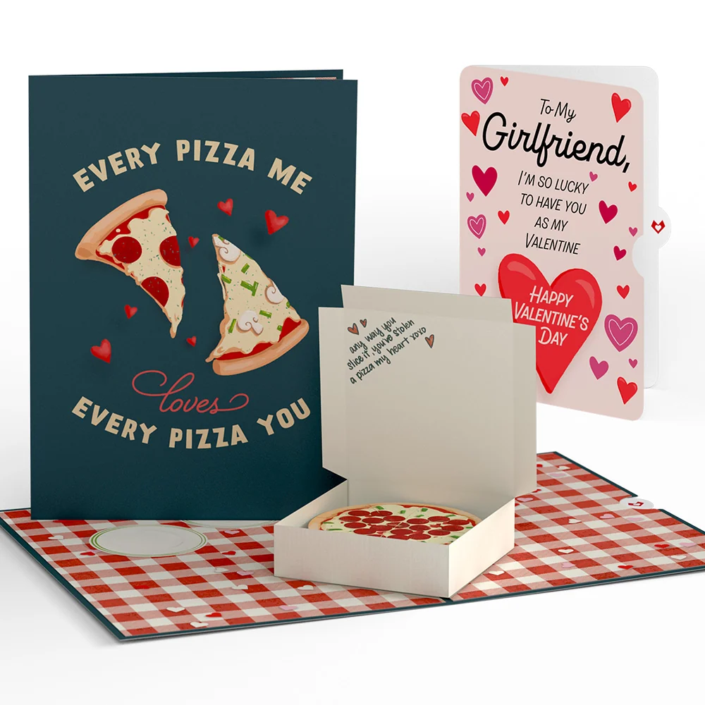 Lovepop Pizza Love Valentine Pop-Up Card and Sentiment Set for Girlfriend