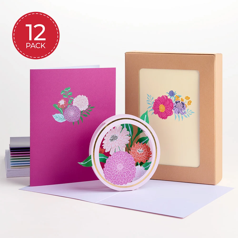 Lovepop Bright Botanicals Box Set (Assorted 12-Pack): Paperpop Card